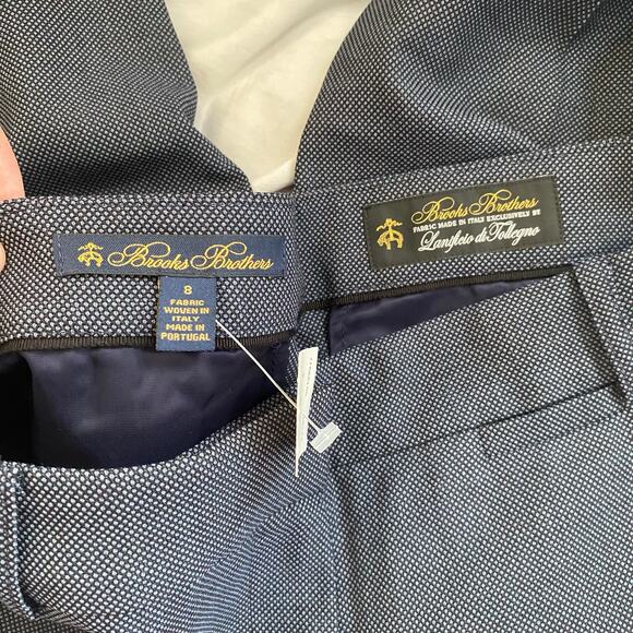 Brooks Brothers Wool Blend Trouser Pants Sz 8 NWT Tollegno Italy Career Classic - Picture 3 of 7